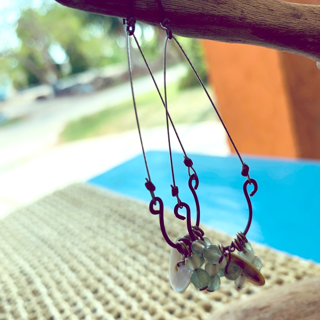Button Down Hooo Earring